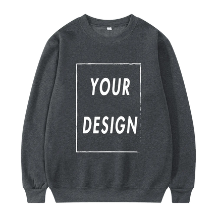 Unisex Crew Neck Sweatshirt 2025 New Fashion Customizable Logo Men's Women's Casual Sweater Hatless