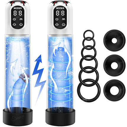 YAFEI IPX7 Electric Penis Pump Adult Sex Toy Enlarger for Men Erection Air Water Extender 4 Training 3 Suction 9 Silicone Sleeve