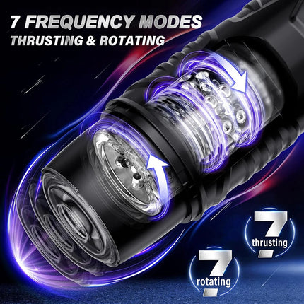 Telescopic Rotation Automatic Male Masturbator Cup Blowjob Sex Machine Thrusting Sex Toys for Men Pocket Pussy Vacuum Penis Pump