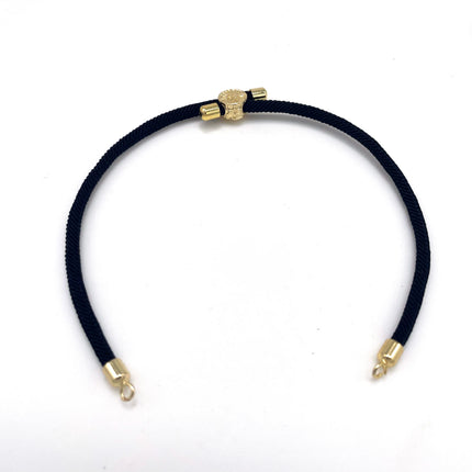 10Pcs Nylon Cords Twisted Braided Adjustable With Brass Findings DIY Jewelry Slider Bracelet Making Accessories Wholesale