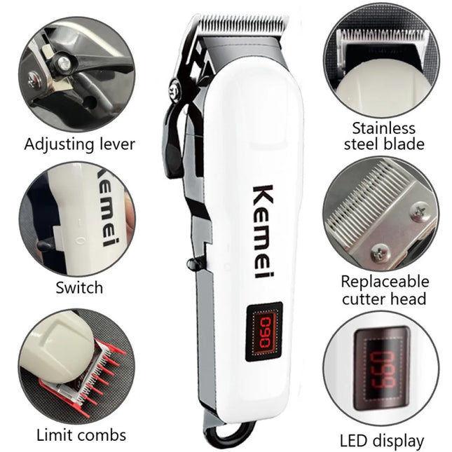 Electric Hair Clipper Hair Cut Machine Wireless Trimmer Men Professional Clipper Machine Rechargeable Hair Cut Barber 809A