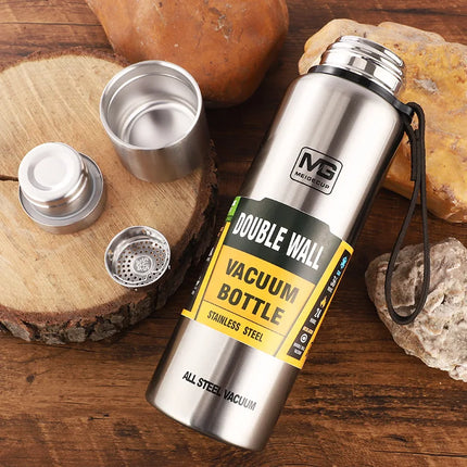 Premium Thermos Bottle 304 Stainless Steel Vacuum Flask Insulated Tumbler Cold and Hot Water Cup with Rope for Tea Coffee Drinks