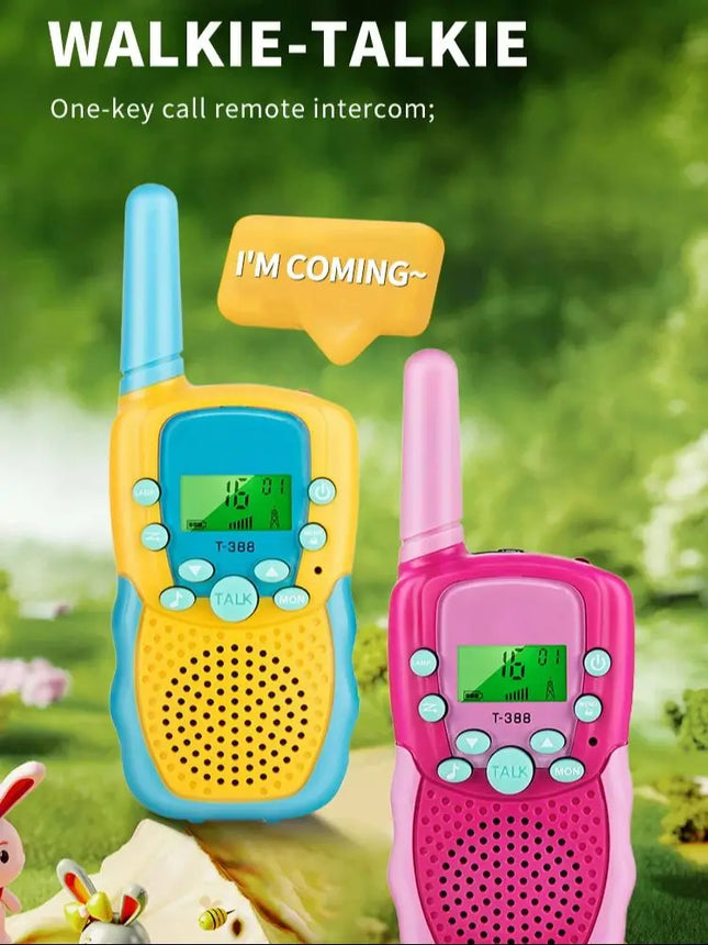 Walkie Talkies for Kids 22 Channels 2 Way Radio Toy with Backlit LCD Flashlight 3 Miles Range for Outside Camping Hiking