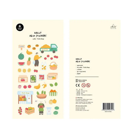 Suatelier Foods Stickers Aesthetic Scrapbooking Cute Junk Journal Ephemera Korean Deco Sticker Planner Diary DIY Craft Supplies