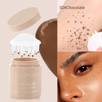 Gold Brown Natural Freckles Stamp Air Cushion Kit Simulation Fake Spot Freckle Liquid Powder Waterproof Long Lasting Makeup