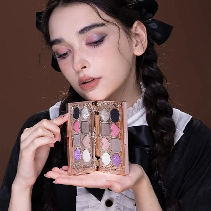 Flower Knows Swan Ballet 6 Color Eyeshadow Palette Matte Shimmer Pearl Glitter Waterproof Highly Pigmented Long Lasting Makeup