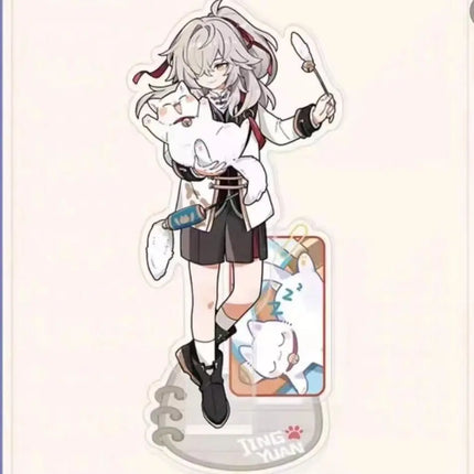 New Game Honkai: Star Rail Figure Kafka Acrylic Stand Model Plate Cosplay Fans Gifts Anime Little Dot Cat Series Model Keychain