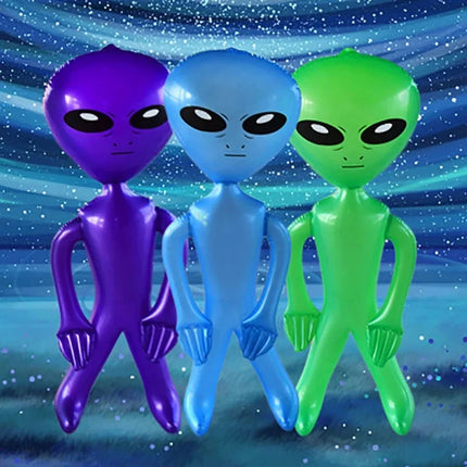 1pcs PVC Inflatable Toy Alien Doll Bar Party Alien Model Props Summer Beach Pool Water Toys Indoor Outdoor Festival Decorations
