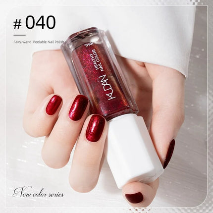 Colorful Water-Base Nail Polish 40 Colors Air Dry Peel Off Nail Art for Manicure DIY Long Lasting Nail Supplies Painting Varnish