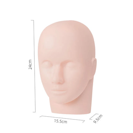 Training Mannequin Flat Head Practice Make Up Model Eyelash Extensions
