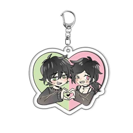 Game The Coffin of Andy and Leyley Cosplay Acrylic Keychain Women Man Cute Key Chain Key Ring Bag Charm Ornament Accessories