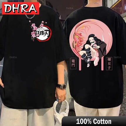 Demon Slayer T Shirt Nezuko Tshirt Women Kimetsu No Yaiba Top Tees Japanese Anime Tanjirou Kamado Tops Manga Harajuku T-shirt