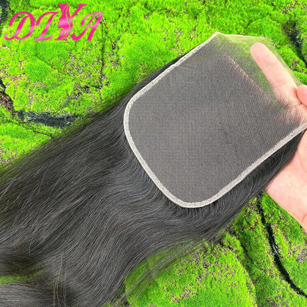 5x5 Deep Parting 100% Real HD Lace Closure Melt Skin 14-24 inch Straight Vietnamese Human Hair Pre Plucked HD Lace Frontal Only