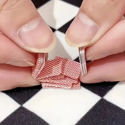2PCS  Set of 54 Mini Creative Playing Cards, handmade paper playing cards, suitable for novelty party games and gifts, decorative travel games and small playing card expansions, ideal for unique party entertainment and creati