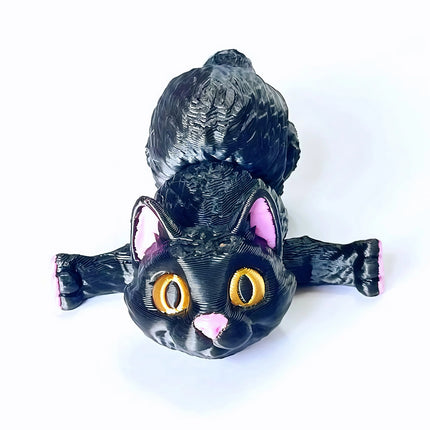 1 Piece - 3D Printed Articulated Black Cat Figurine, Indoor and Outdoor Desktop Decoration, Wedding, Birthday, Christmas, New Year Gift, Party Favor Filler