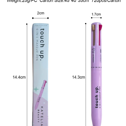 4 in 1 Long-lasting Vegan Makeup Pen Face Eye Makeup Beauty Pencil Eyebrow Eyeliner Lip Liner Highlighter Pen