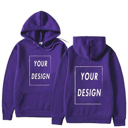 Customizable DIY Hoodie Sweatshirt - Personalize with Your Own Design Brand Logo Picture for Men & Women Casual Fashion Hoody