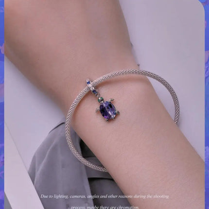 BAMOER 925 Sterling Silver Dreamy Ocean Series Dazzling Crab Beads Seahorse Pendant Charms for Women Bracelet and Necklace DIY