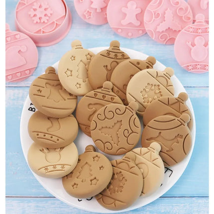 Christmas Cookie Mold Set Creative Baking Tools Holiday Biscuit Cutter Sugar Cookie Shaper DIY Kitchen Accessories for Baking