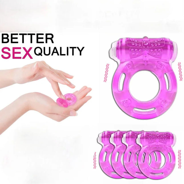 Mini Vibrating Cock Ring Waterproof G-spot Penis Sleeve Ring Vibrator Couple Sex-Toy Clit Stimulator Pleasure Support Shopping
