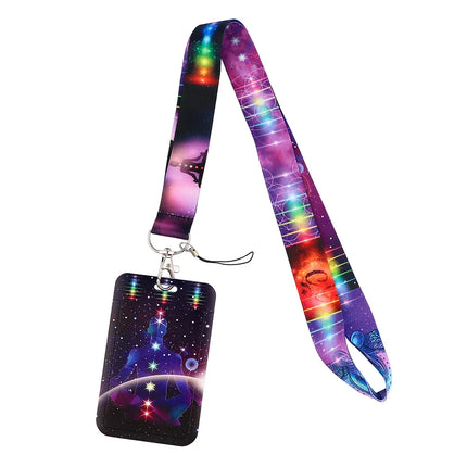 New Sakura Cherry Blossoms Flower lanyard card ID Badge Holder Keychain Pass Gym Mobile Kids Key Holder Key Rings Gift