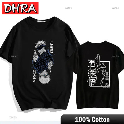 Japanese Jujutsu Kaisen Gojo Anime T-shirt Unisex Manga Gojo Satoru Graphic T Shirts Short Sleeve Tee Y2k T-shirts Cool Tops