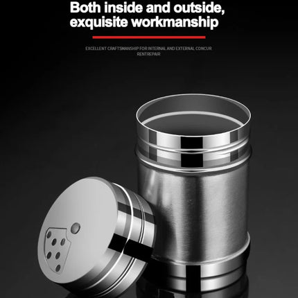 JJYY Salt Sugar Bottle Rotating Cover Multi-purpose Stainless Steel Kitchen Gadgets Spice Pepper Shaker Spice Jar Seasoning Can