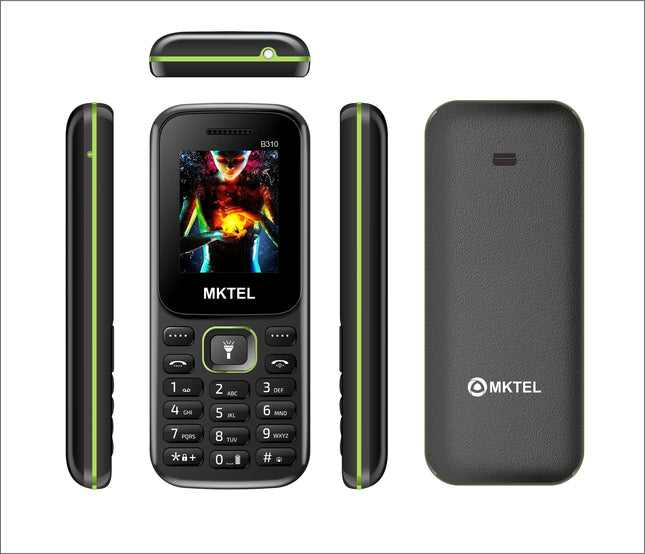 B310 1.77 Inch Dual SIM Feature Phone SC6531E Bluetooth FM Radio MP3 Torch 800mAh Battery Unlocked Basic Mobile Phone