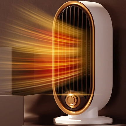 Mini Heater Fan Dual Hot Cold Vertical Portable Desktop Quiet Office Use Personal Space Warmer Cooler For Indoor Home Room Desk