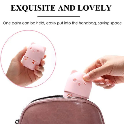Cute Silicone Makeup Sponge Holder Cat Shaped Sponge Rack Powder Puff Case Cosmetic Blender Sponge Box Makeup Egg Drying Case