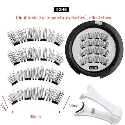 3D Magnetic False Eyelashes Reusable Magnetic Eyelashes With 4 Magnetic Lashes Natural Eyelash Extension Makeup Tools