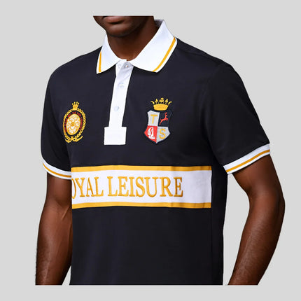 New men's polo shirt Europe America Royal leisure advanced pure cotton high-end embroidery luxury refined top original design