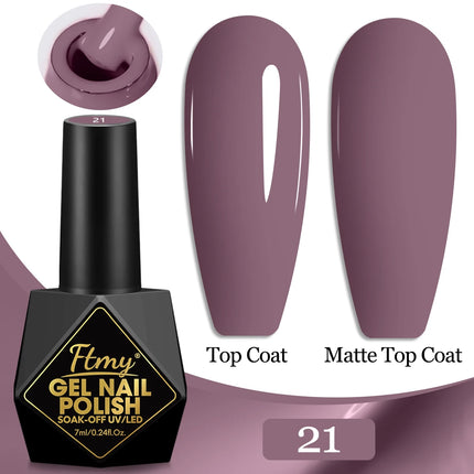 7ml Color Gel Polish Set Popular Series Nail Polish Smooth Texture Colorful Manicure UV LED Soak Off Nail Art Semi Permanent Shi