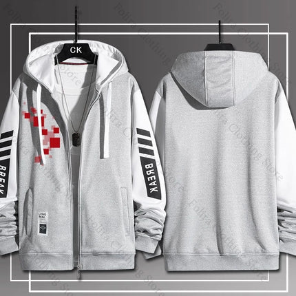 Game Danganronpa Print Hoodies for Men Casual Zip Up Hoodie Men's Sweatshirt Autumn Coat Men's Clothes Daily Clothing