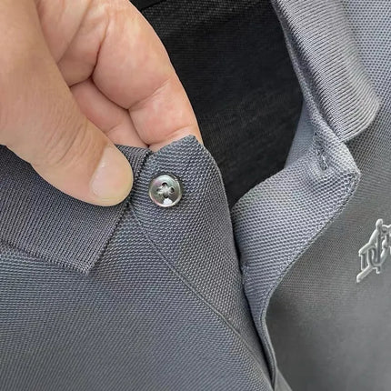 100% Pure Cotton High-End Fashionable Short Sleeve Summer New High-Quality Men's Business Casual Polo Shirt Luxury Brand T-Shirt