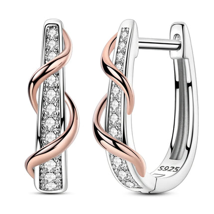 2025 New 925 Sterling Silver Earrings Simple Bow Strawberry Butterfly Hoop Stud Earrings for Wedding Party Women Jewelry Girls