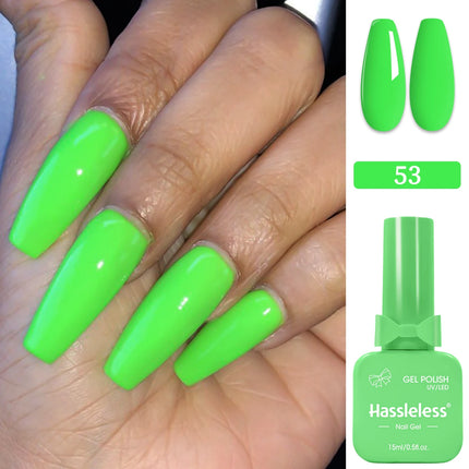 Single-use gel nail polish, 15ml each, requires LED lighting, solid color, a must-have for manicures | Vibrant nail colors | Nai