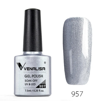 Venalisa Nail Gel Polish Semi Permanent Salon Quality TPO Free Glitter 7.5ml Soak off UV LED Nail Gel Varnish