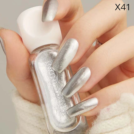 1PC 10ml Glass Bottle Water-Based Peel Off Nail Polish For Nails Colorful Chrome Varnish  Nail Art DIY Manicure No Need Lamp