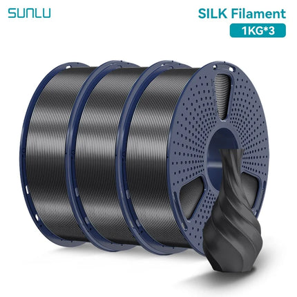 SUNLU 3KG 3D Printer Shiny Silk PLA Filament 1.75mm 1000g 3D Printer Neatly Wound 3D Filament for 3D Printer& 3D Pen