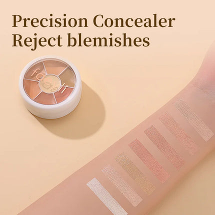 Multifunction Concealer Palette Matte Contour Concealer With Brush Covering For Dark Circles Concealer Cream Makeup Cosmetics
