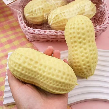 Asmr Sensory Peanut Squishy Toy Crunchy Buttery-soft Squeeze Stress Ball Simulated Fidget Toy For Adults Relaxation