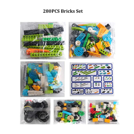 280PCS DIY Programing Robot Electronic Bricks Hub Motor Kit Building Blocks STEM Educational Robotics Toys Teens Christmas Gifts