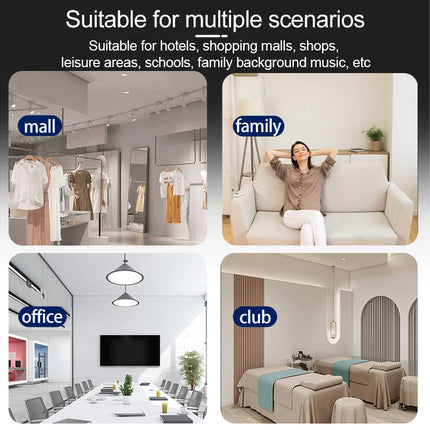 MINI Bluetooths Ceiling Speakers Stereo Sound Indoor Home Audio Background Music System For Bathroom Kitchen Living Room Bedroom