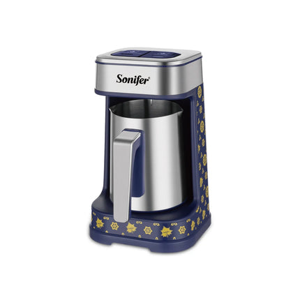 Sonifer Automatic Turkish Coffee Maker SF-3588, Smart Anti-Spill Sensor, Fast & Slow Brew Modes, 250ml, 700W, One-Touch