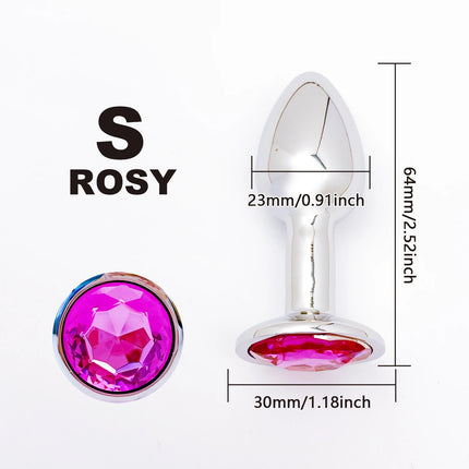 5PCS XS/S/M/L/XL Metal Anal Plug Butt Plug Sex Toy Butt Toy for Women Men Couples Adult Game Masturbator Anal Diamond Sex Toys