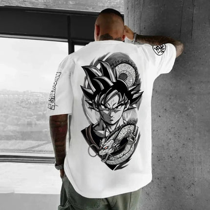 Dragon Ball Japanese Anime Printed Men T-Shirt Majin Buu Men's Clothing Harajuku Short Sleeve Goku T-shirt 2026 Summer Clothing