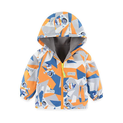 1pcs Spring  Autumn Winter Boys Girls Coats Children Outdoor jackets Kid Warm Thicken Outwear Clothe Hooded Jacket Cotton-padded
