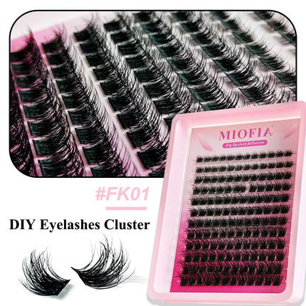 MIOFIA Fluffy Thick Russian Volume Lash Clusters 144 Clusters/Box 8-16mm Mixed Mink Individual Lashes