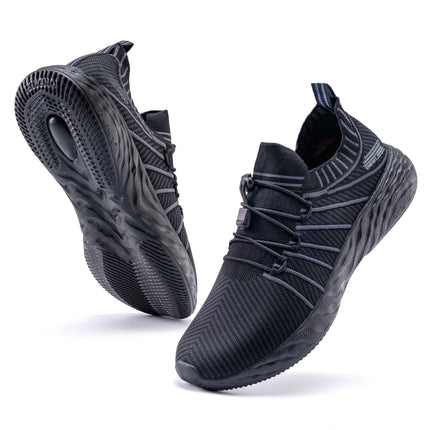 ONEMIX Waterproof Black Running Shoes for Men Breathable Training Sneakers Male Outdoor Anti-Slip Summer Trekking Sports Shoes
